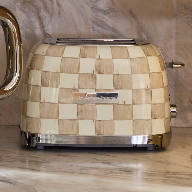 MacKenzie-Childs Kitchen Accessories Mackenzie-Childs Mocha Check 2-Slice Toaster
