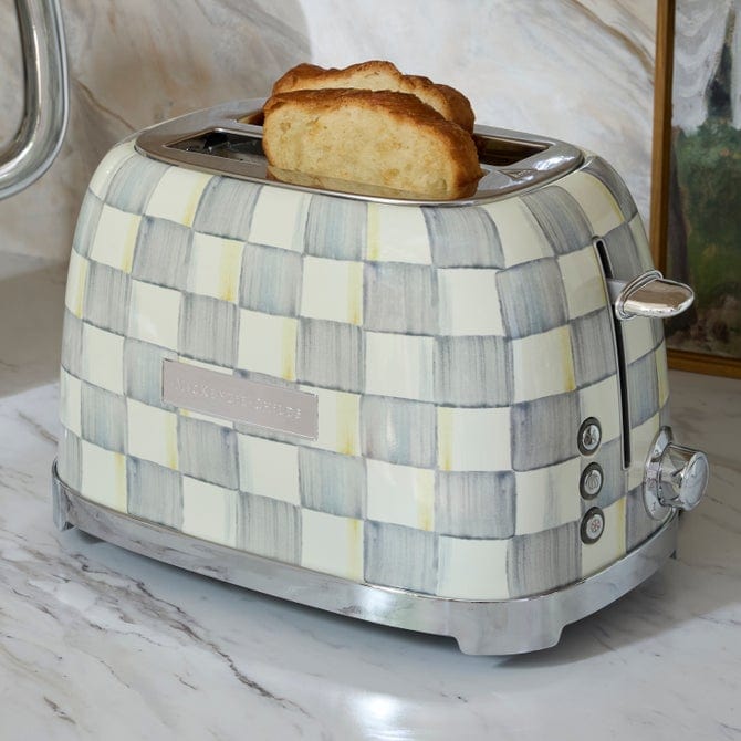 MacKenzie-Childs Kitchen Accessories Mackenzie-Childs Sterling Check 2-Slice Toaster
