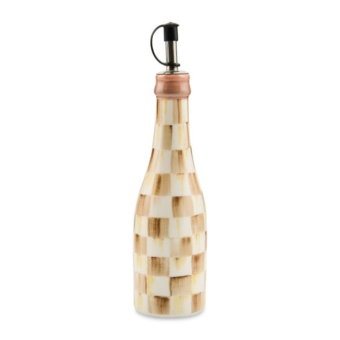 MacKenzie-Childs Kitchen Accessories Mocha Check Farmhouse Oil Cruet