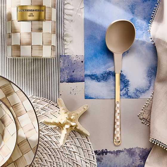 MacKenzie-Childs Kitchen Tools & Accessories Mocha Check Ladle