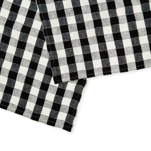 MacKenzie-Childs Kitchen Towels Black Check Linen Dish Towel