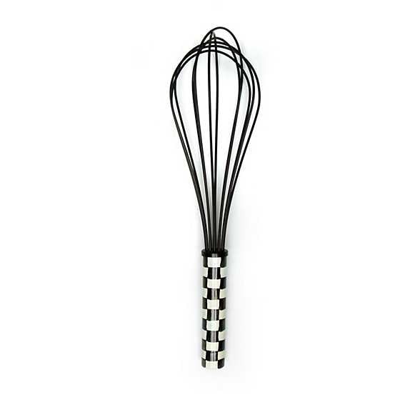 MacKenzie-Childs Kitchen Utensils Courtly Check Large Whisk - Black