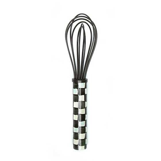 MacKenzie-Childs Kitchen Utensils Courtly Check Small Whisk - Black