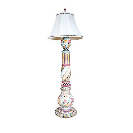 MacKenzie-Childs Lamp Painted Garden Ceramic Floor Lamp