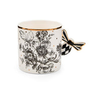 MacKenzie-Childs Mug Bee Toile Mug & Saucer Set