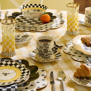 MacKenzie-Childs Mug Bee Toile Mug & Saucer Set