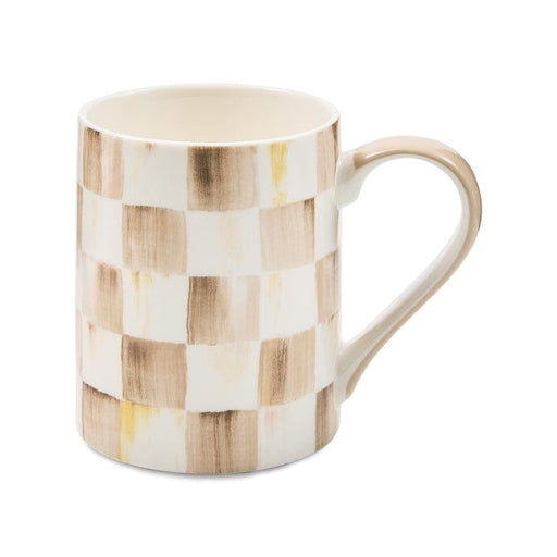 MacKenzie-Childs Mug Mackenzie-Childs Mocha Check Porcelain Mug