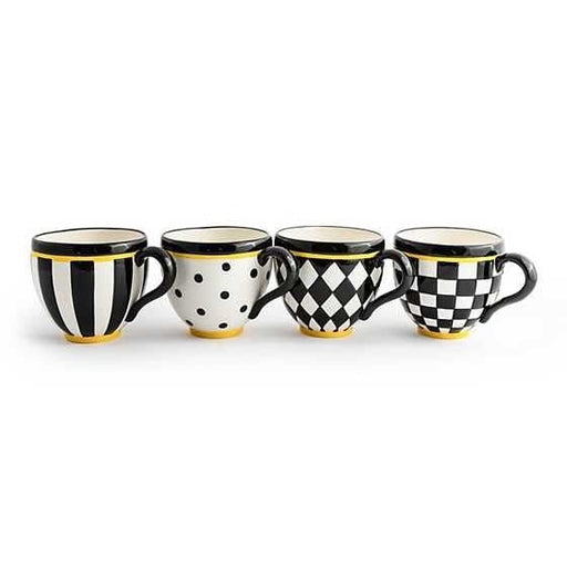 MacKenzie-Childs Mugs Courtly Mugs, Set of 4