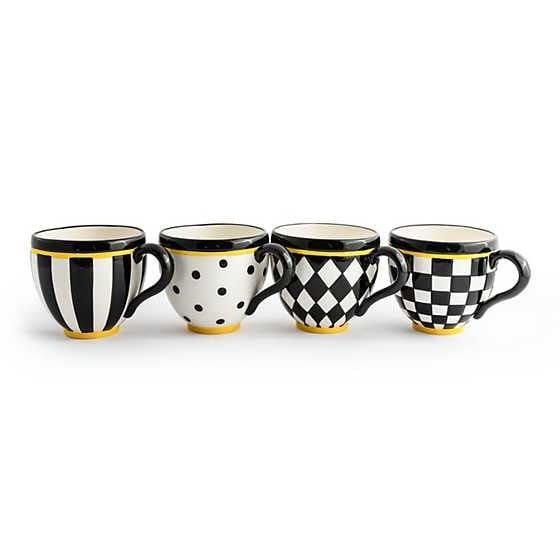 MacKenzie-Childs Mugs Courtly Mugs, Set of 4