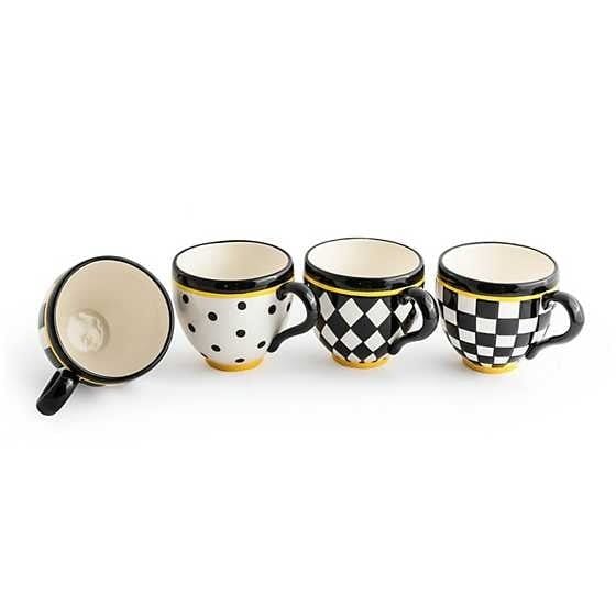 MacKenzie-Childs Mugs Courtly Mugs, Set of 4