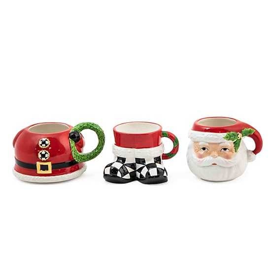 MacKenzie-Childs Mugs Granny Kitsch Santa Mug Tower