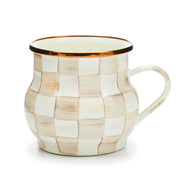 MacKenzie-Childs Mugs Mocha Check Mug
