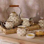 MacKenzie-Childs Mugs Mocha Check Mug