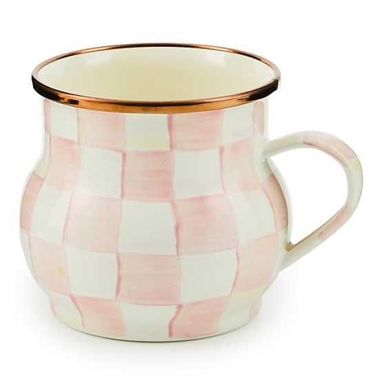 MacKenzie-Childs Mugs Rosy Check Enamel Mug