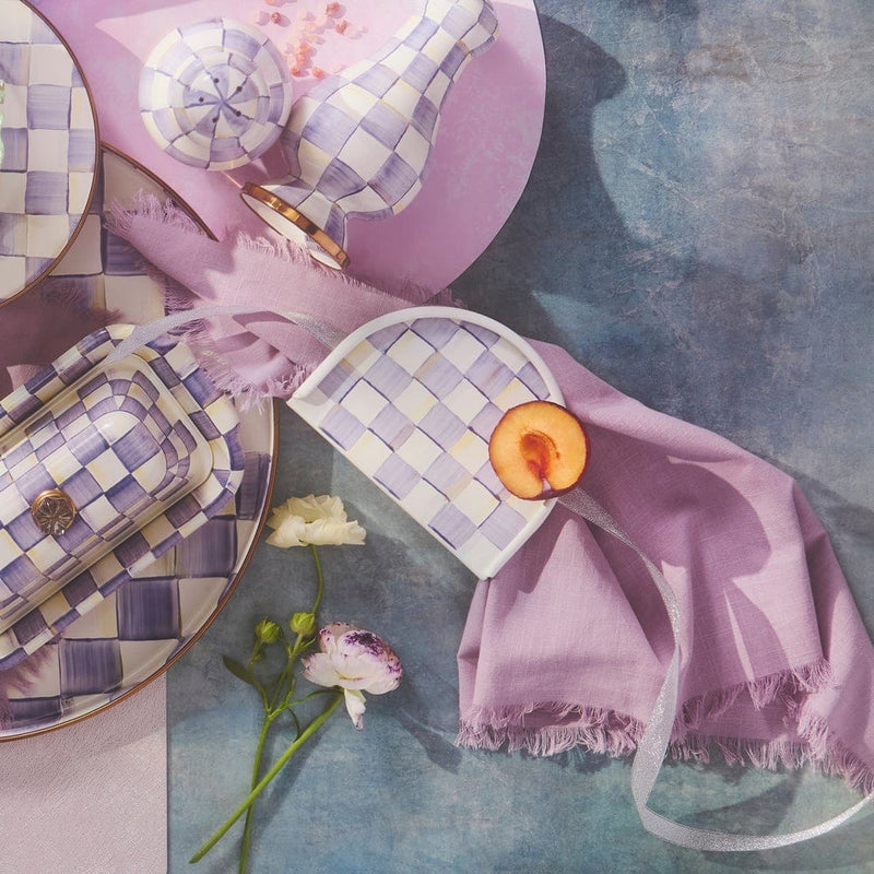 MacKenzie-Childs Napkin Holders Mackenzie-Childs Violet Check Napkin Holder