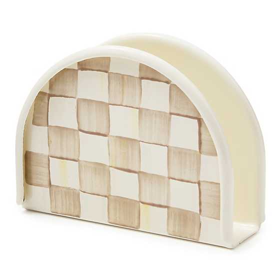 MacKenzie-Childs Napkin Holders Mocha Check Napkin Holder