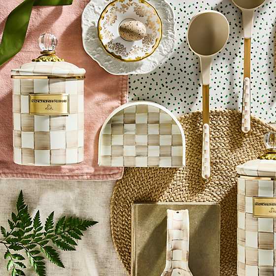 MacKenzie-Childs Napkin Holders Mocha Check Napkin Holder