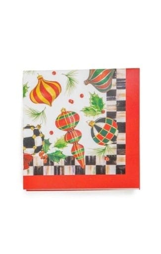 MacKenzie-Childs Napkins Deck The Halls Paper Napkins - Cocktail