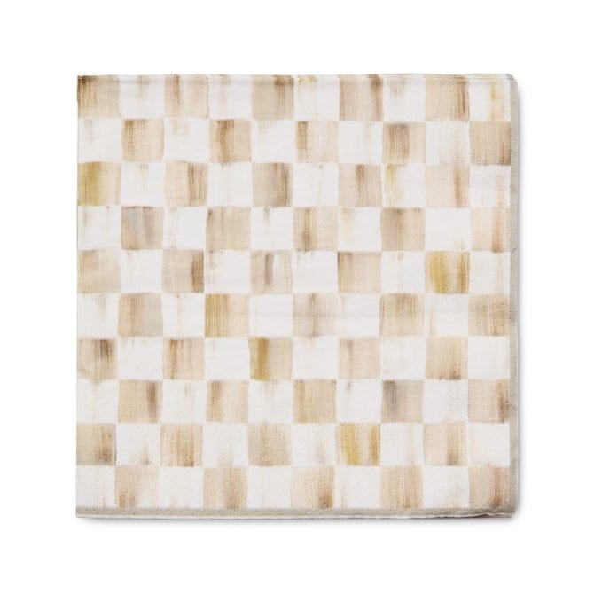 MacKenzie-Childs Napkins Mocha Check Dinner Paper Napkins