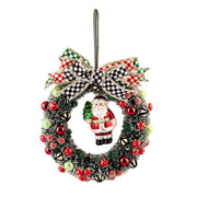 MacKenzie-Childs Ornament Check It Out Sisal 8" Wreath Ornament