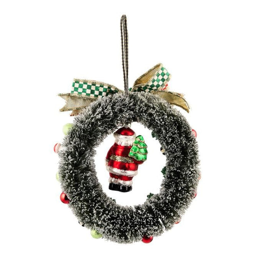 MacKenzie-Childs Ornament Check It Out Sisal 8" Wreath Ornament