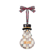 MacKenzie-Childs Ornament Sterling Check 2025 Snowman Ornament