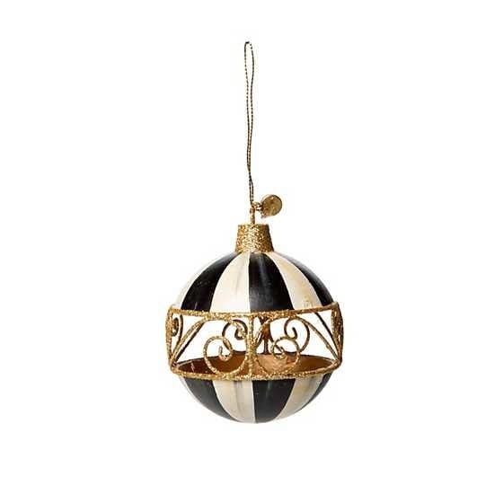 MacKenzie-Childs Ornaments Black Filigree Ornaments - Set of 3