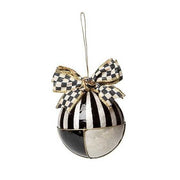 MacKenzie-Childs Ornaments Checkmate Geo Capiz Ball Ornaments - Set of 4