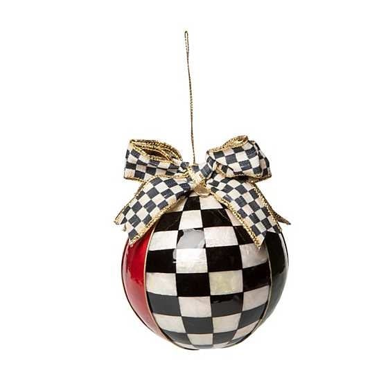 MacKenzie-Childs Ornaments Christmas Magic Geo Capiz Ornaments - Set of 2