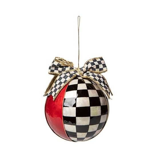 MacKenzie-Childs Ornaments Christmas Magic Geo Capiz Ornaments - Set of 2