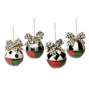 MacKenzie-Childs Ornaments Christmas Magic Geo Capiz Ornaments - Set of 4