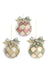 MacKenzie-Childs Ornaments Diamond Capiz Ornaments- Set of 3