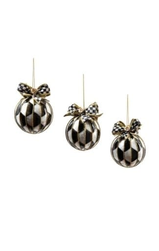MacKenzie-Childs Ornaments Glam Up Capiz Ball Ornaments - Set of 3