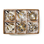 MacKenzie-Childs Ornaments Glam Up Glass Ball Ornaments - Set of 6
