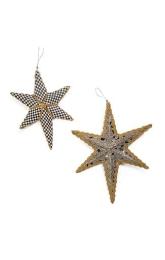 MacKenzie-Childs Ornaments glam up star ornaments - set of 2 core UNITS