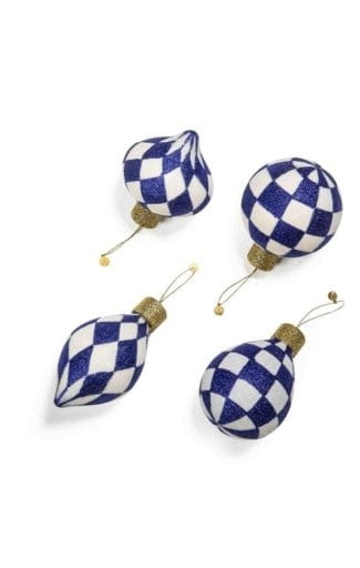 MacKenzie-Childs Ornaments Royal Glass Ornaments - Set of 4