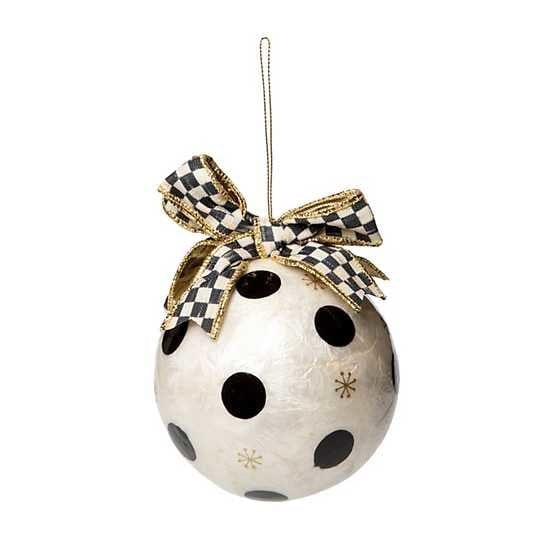 MacKenzie-Childs Ornaments Snowflake Capiz Ornaments - Set of 2