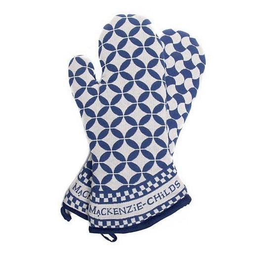 MacKenzie-Childs Oven Mitts Geo Oven Mitts - Royal - Set of 2