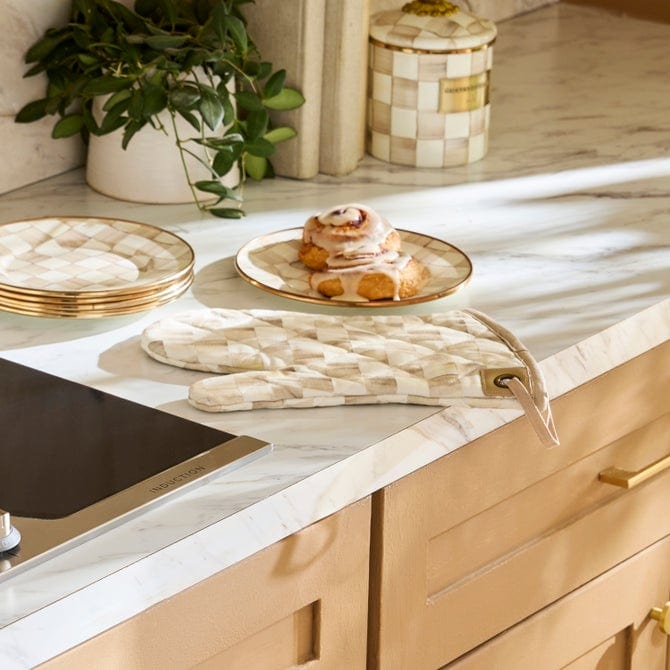 MacKenzie-Childs Oven Mitts Mackenzie-Childs Mocha Check Oven Mitt