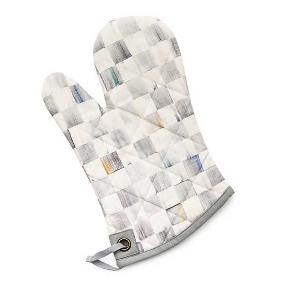 MacKenzie-Childs Oven Mitts Sterling Check Bistro Oven Mitt