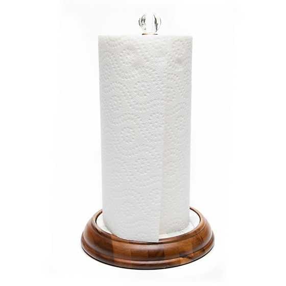 MacKenzie-Childs Paper Towel Holders Sterling Check Wood Paper Towel Holder