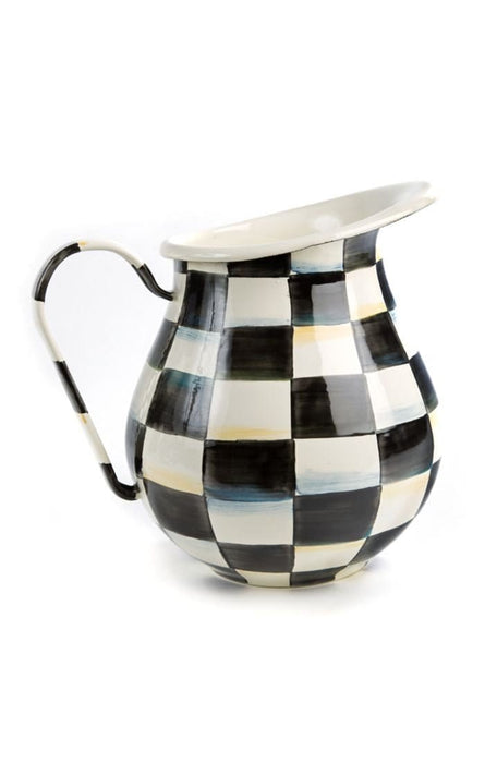 MacKenzie-Childs Pitcher Courtly Check Enamel Pitcher