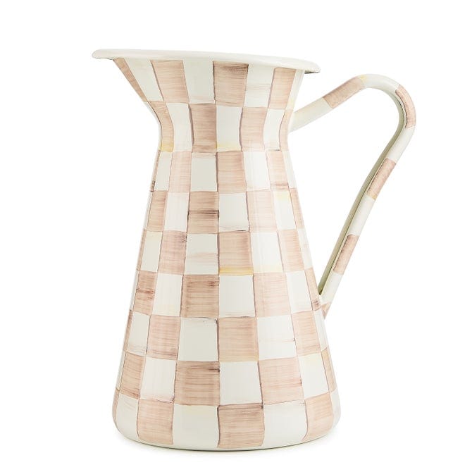 MacKenzie-Childs Pitcher Mackenzie-Childs Mocha Check Large Practical Pitcher