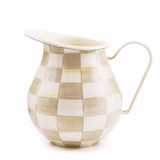 MacKenzie-Childs Pitcher Mocha Check Pitcher
