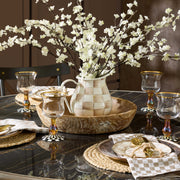 MacKenzie-Childs Pitcher Mocha Check Pitcher