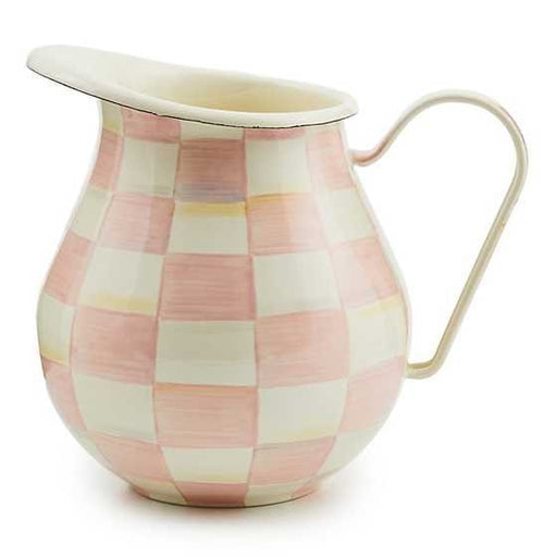 MacKenzie-Childs Pitchers Rosy Check Enamel Pitcher