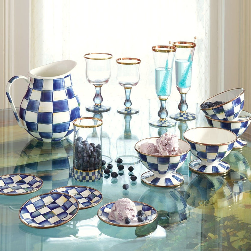 MacKenzie-Childs Pitchers Royal Check Pitcher