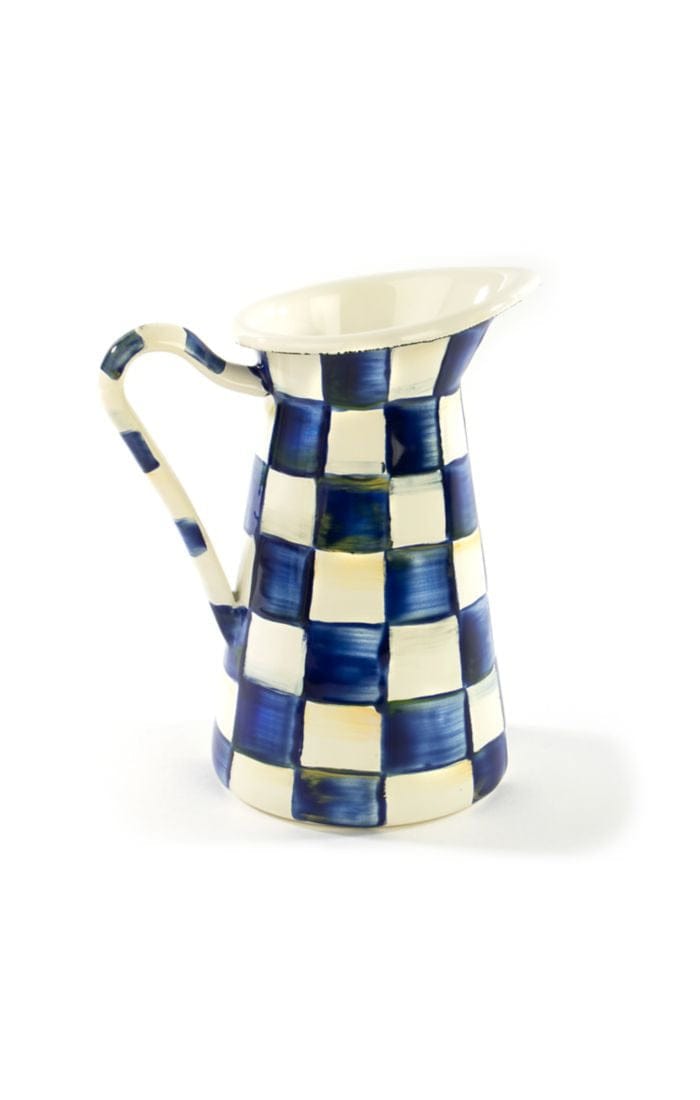 MacKenzie-Childs Pitchers Royal Check Practical Pitcher - Small- Final Sale