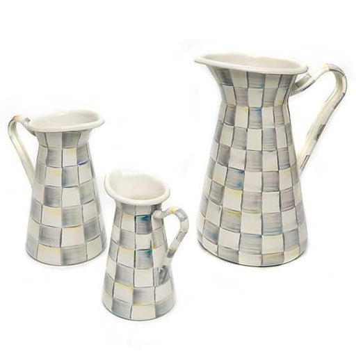 MacKenzie-Childs Pitchers Sterling Check Enamel Practical Pitcher - Large