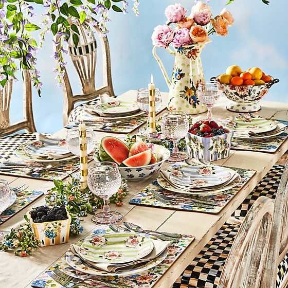 MacKenzie-Childs Pitchers Wildflowers Enamel Large Practical Pitcher - Green - FINAL SALE